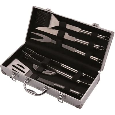 SANDRIGARDEN - Juego de Barbacoa 6 Acero Inoxidable en Estuche SANDRIGARDEN - Juego de Barbacoa 6 Acero Inoxidable en Estuche