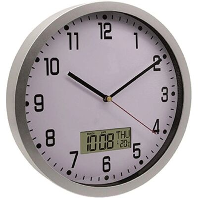 Horloge Murale Vigor Dali - LCD, Jour, Date, Temp Horloge Murale Vigor Dali - LCD, Jour, Date, Temp
