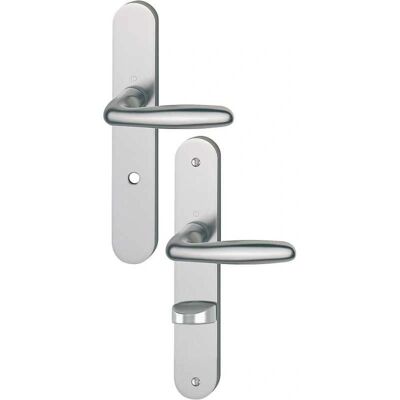 HOPPE Verona - fini argent - entraxe 70mm - épaisseur de porte jusqu\u2019\u00a047mm - Lockset HOPPE Verona - fini argent - entraxe 70mm - épaisseur de porte jusqu\u2019\u00a047mm - Lockset