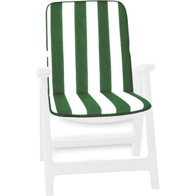 Emmevi Modello - Cuscino a Righe per Sedia Interno/Esterno - Verde Emmevi Modello - Cuscino a Righe per Sedia Interno/Esterno - Verde