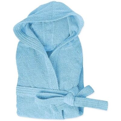 Emmevi - Accappatoio in spugna 100% cotone - Azzurro - XL Emmevi - Accappatoio in spugna 100% cotone - Azzurro - XL