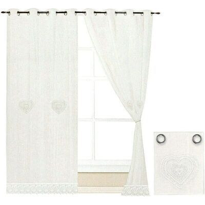 Emmevi Modello 140x290 - Tenda per Finestre Bianca Semitrasparente Emmevi Modello 140x290 - Tenda per Finestre Bianca Semitrasparente