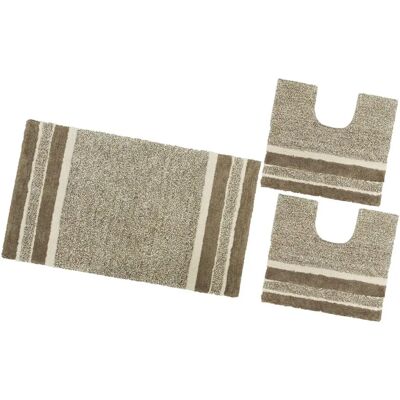 Emmevi - Parure Cotone - Beige - 55x90 cm - Tappeto bagno Emmevi - Parure Cotone - Beige - 55x90 cm - Tappeto bagno