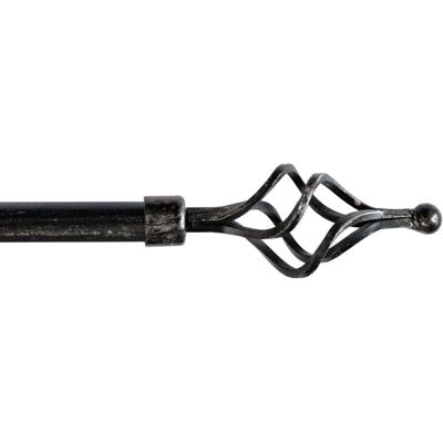 Emmevi - Vortice - Nero Argento - 160-300 cm - Curtain Rod Emmevi - Vortice - Nero Argento - 160-300 cm - Curtain Rod