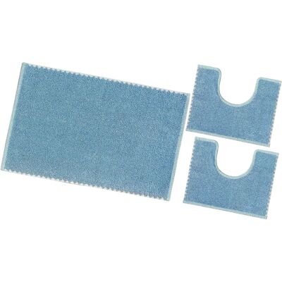 Set di Tappeti da Bagno in Cotone Azzurro - EMMEVI MV S.P.A. Set di Tappeti da Bagno in Cotone Azzurro - EMMEVI MV S.P.A.