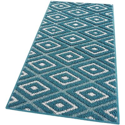 Emmevi - Tappeto 50x40 - Blu - Rombi 3D - Rug Emmevi - Tappeto 50x40 - Blu - Rombi 3D - Rug