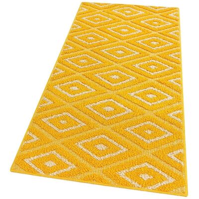 Emmevi - Rombi 3D Bordato - Giallo - 50x115 cm - Tappeto Emmevi - Rombi 3D Bordato - Giallo - 50x115 cm - Tappeto