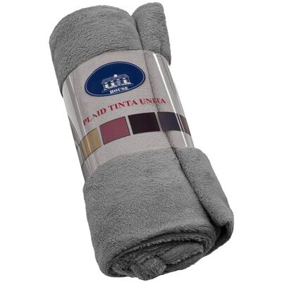 Plaid in peluche grigio Emmevi MV S.P.A. - Plaid Plaid in peluche grigio Emmevi MV S.P.A. - Plaid