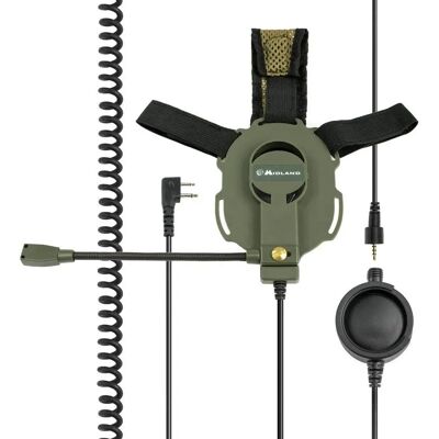 Casque Midland C1046.03 Gris - Micro-casque Tactique Militaire Casque Midland C1046.03 Gris - Micro-casque Tactique Militaire