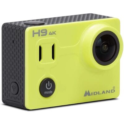 Midland Action Cam H9 - 4K Ultra HD - Étanche - Jaune Midland Action Cam H9 - 4K Ultra HD - Étanche - Jaune