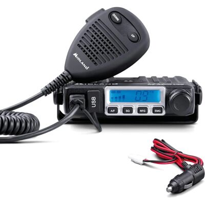 Radio CB Midland M-MINI USB - Radio CB Mini multistandard avec port USB - 40 A Radio CB Midland M-MINI USB - Radio CB Mini multistandard avec port USB - 40 A