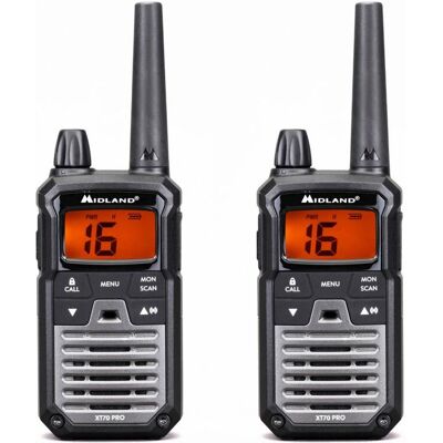 Radio bidirectionnelle Midland XT70 Pro - Fréquences étendues - Étanche IPX4 - Publicité Radio bidirectionnelle Midland XT70 Pro - Fréquences étendues - Étanche IPX4 - Publicité