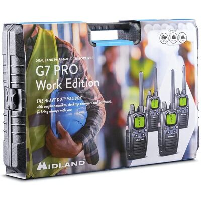Midland G7 Pro - Walkie Talkie con 16 canali e display LCD Midland G7 Pro - Walkie Talkie con 16 canali e display LCD