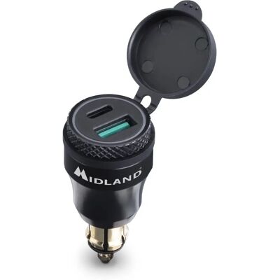 Ładowarka samochodowa Midland - Model C1514 - Podwójny USB, Szybkie ładowanie USB-C Ładowarka samochodowa Midland - Model C1514 - Podwójny USB, Szybkie ładowanie USB-C
