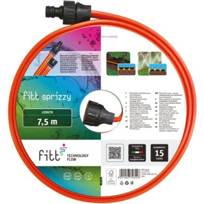FITT Gartenschlauch - 7,5m Mikroperforierter Drei-Wege-Schlauch für Hobbybewässerung FITT Gartenschlauch - 7,5m Mikroperforierter Drei-Wege-Schlauch für Hobbybewässerung