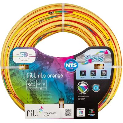 FITT NTS Orange 5/8 (15mm) 50 m - Tuyau de Jardin - Robuste et Flexible - Publicité FITT NTS Orange 5/8 (15mm) 50 m - Tuyau de Jardin - Robuste et Flexible - Publicité