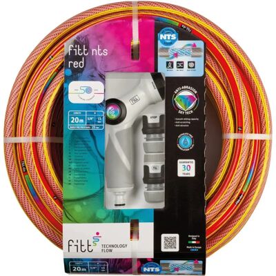 Tubo da Giardino Rosso FITT - 20m, Robusto, Malleabile, Resistente UV e Alghe Tubo da Giardino Rosso FITT - 20m, Robusto, Malleabile, Resistente UV e Alghe