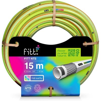 Tuyau d'arrosage FITT NTS LIME 3/4" - 15m - Publicité Tuyau d'arrosage FITT NTS LIME 3/4" - 15m - Publicité