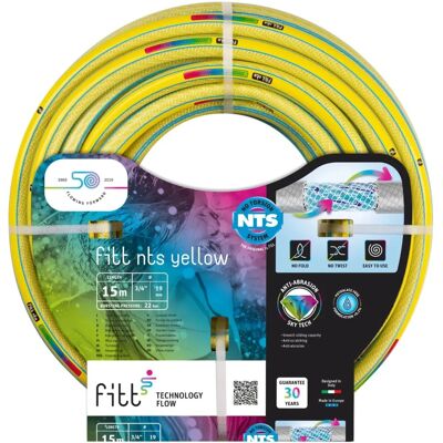 FITT - nts jaune 3/4 (19 mm) 15m - Tuyau d'arrosage - Publicité FITT - nts jaune 3/4 (19 mm) 15m - Tuyau d'arrosage - Publicité