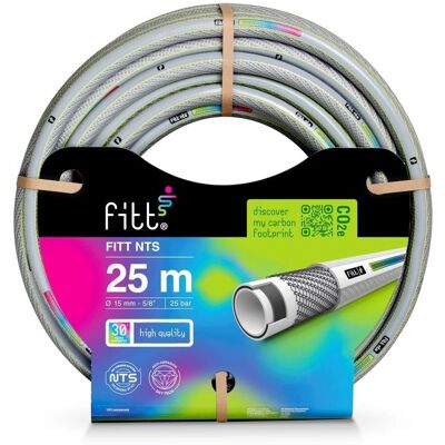 Manguera de jardín gris FITT - 6 capas, resistente a UV y algas Manguera de jardín gris FITT - 6 capas, resistente a UV y algas