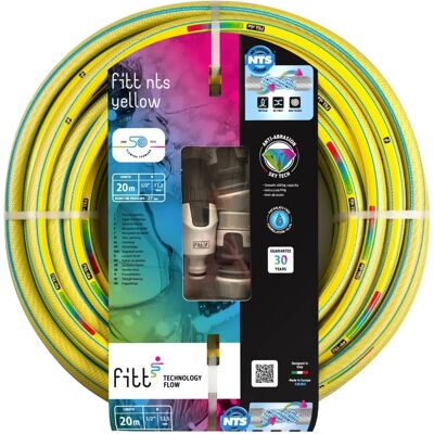 FITT - kit de tuyau jaune de 20m - Résistant et flexible UV - Publicité FITT - kit de tuyau jaune de 20m - Résistant et flexible UV - Publicité