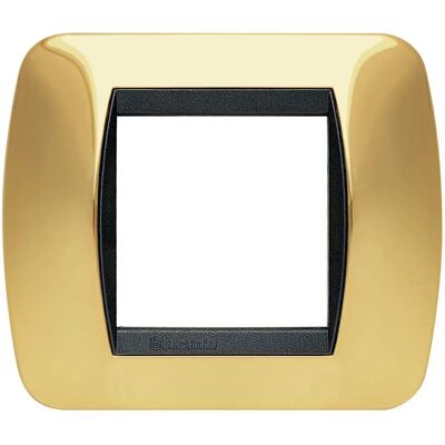 BTicino Living International 2 Modules Plaque Or - Plaque Interrupteur - Publicité BTicino Living International 2 Modules Plaque Or - Plaque Interrupteur - Publicité