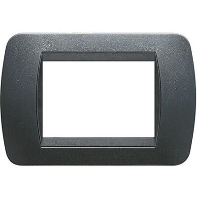 BTicino L4803PA Placca da Parete - 3 Moduli, Acciaio Spazzolato, Design Moderno BTicino L4803PA Placca da Parete - 3 Moduli, Acciaio Spazzolato, Design Moderno