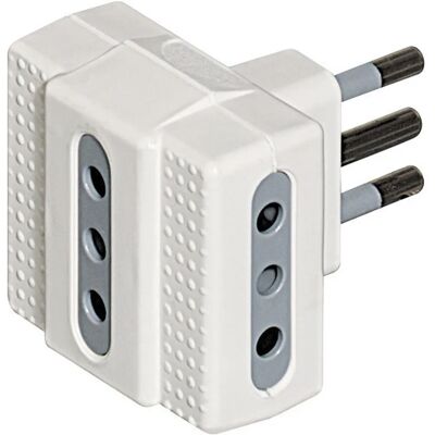 BTicino S3603D Voedingsadapter - 3 stopcontacten, 10A, 250V BTicino S3603D Voedingsadapter - 3 stopcontacten, 10A, 250V