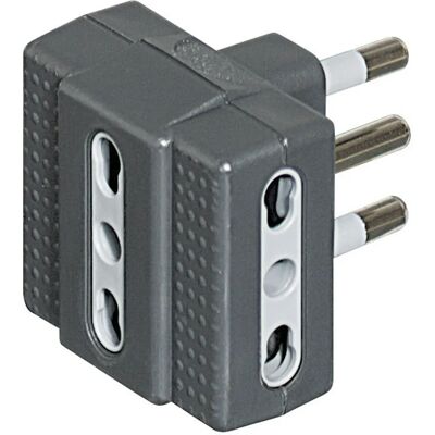 Adaptateur de prise BTICINO S3604G - Type L - 3 Prises - 16A - Publicité Adaptateur de prise BTICINO S3604G - Type L - 3 Prises - 16A - Publicité