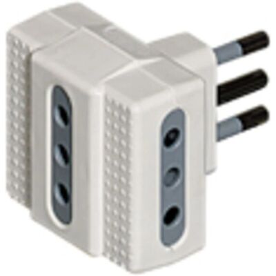 BTicino S3603DE Netadapter - 3 Stopcontacten - Wit BTicino S3603DE Netadapter - 3 Stopcontacten - Wit