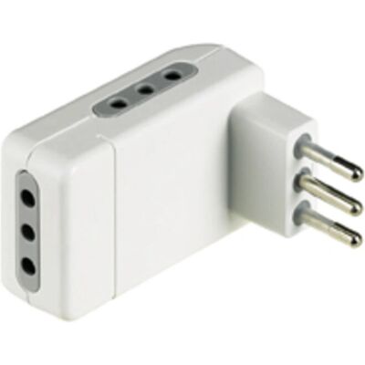 Adaptador de enchufe BTicino S3605DE - 3 Tomas, 10A, Blanco Adaptador de enchufe BTicino S3605DE - 3 Tomas, 10A, Blanco