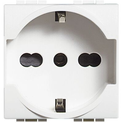 Bticino N4140/16 Presa Schuko Bianca - Interno/Esterno Bticino N4140/16 Presa Schuko Bianca - Interno/Esterno