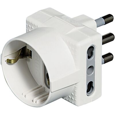 Adaptateur de prise Bticino S3611D - Type L, Blanc, 16A - Publicité Adaptateur de prise Bticino S3611D - Type L, Blanc, 16A - Publicité