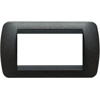 BTicino - L4804GFN - 4-Gang - Graphite - Faceplate - Publicité BTicino - L4804GFN - 4-Gang - Graphite - Faceplate - Publicité