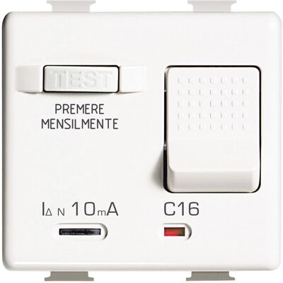 BTicino AM5256S Disjoncteur - 16A, 230V, Blanc - Publicité BTicino AM5256S Disjoncteur - 16A, 230V, Blanc - Publicité