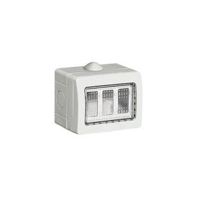 BTicino S25503E Electrical Enclosure - IP55, Gray, 3 Modules BTicino S25503E Electrical Enclosure - IP55, Gray, 3 Modules