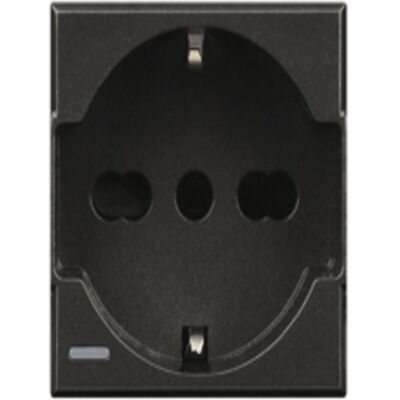 Prise Axolute Bticino - 16A, Anthracite, 2 Modules - Prise de courant - Publicité Prise Axolute Bticino - 16A, Anthracite, 2 Modules - Prise de courant - Publicité