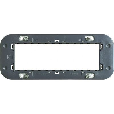 Bticino H4706 Graues Support für 6 Module - Wandplatte Bticino H4706 Graues Support für 6 Module - Wandplatte