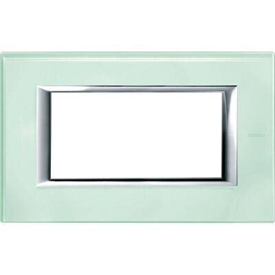 Plaque Murale Bticino HA4804VKA - Rectangulaire Verre Kristall 4 Modules Plaque Murale Bticino HA4804VKA - Rectangulaire Verre Kristall 4 Modules