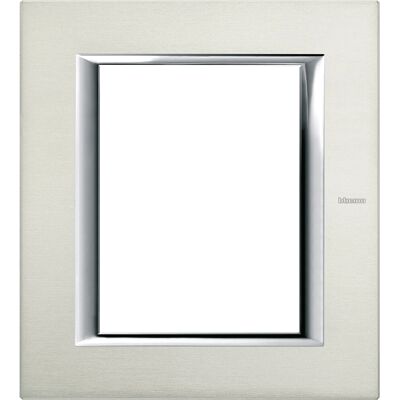 Bticino HA4826XC Wandplatte - 3+3 Module Aluminium Satin Bticino HA4826XC Wandplatte - 3+3 Module Aluminium Satin
