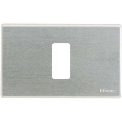 BTicino Aluminum Oxidal Switch Plate - 1 Module - Ivory - Electrical Switch Plate BTicino Aluminum Oxidal Switch Plate - 1 Module - Ivory - Electrical Switch Plate