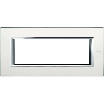 Bticino Axolute - Plaque en Verre Rectangulaire 6 Modules - Support Mural - Publicité Bticino Axolute - Plaque en Verre Rectangulaire 6 Modules - Support Mural - Publicité