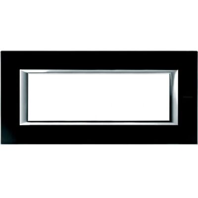 Legrand HA4806VNN Plaque Murale - 6 Postes Vetro Noir Nuit - Capot Interrupteur - Publicité Legrand HA4806VNN Plaque Murale - 6 Postes Vetro Noir Nuit - Capot Interrupteur - Publicité
