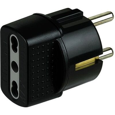 Adaptateur Bticino S3625GE - Prise Allemande, Française, Belge - Publicité Adaptateur Bticino S3625GE - Prise Allemande, Française, Belge - Publicité