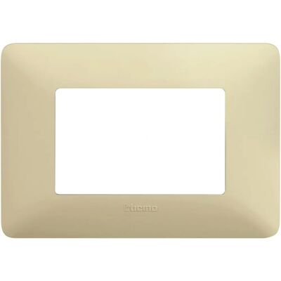BTicino Matix Placa 3 Módulos - Color Cuerda - Placa eléctrica BTicino Matix Placa 3 Módulos - Color Cuerda - Placa eléctrica