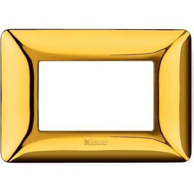 BTicino Am4803gor - 3 Modules Switch Plate, Gold Brillant BTicino Am4803gor - 3 Modules Switch Plate, Gold Brillant