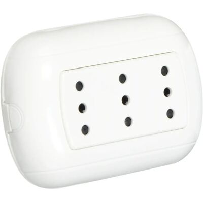 BTicino 10A Oval Triple Power Outlet - Electrical Outlet BTicino 10A Oval Triple Power Outlet - Electrical Outlet