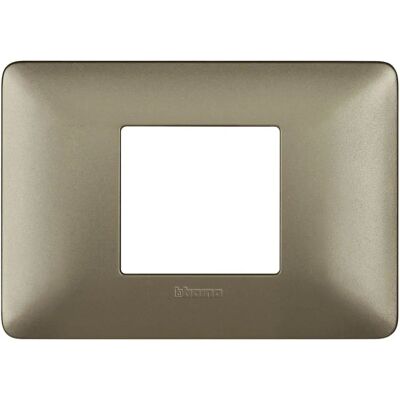 BTicino Titanium 2-Moduli Switch Plate - Switch Plate BTicino Titanium 2-Moduli Switch Plate - Switch Plate