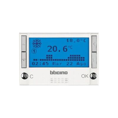 BTicino HD4451 Thermostat - Programmierbar 6 Modi - Weiß BTicino HD4451 Thermostat - Programmierbar 6 Modi - Weiß
