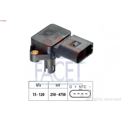FACET 10.3084 - Sensore di pressione barometrica - Adatto per VW, Audi, Skoda, Seat FACET 10.3084 - Sensore di pressione barometrica - Adatto per VW, Audi, Skoda, Seat